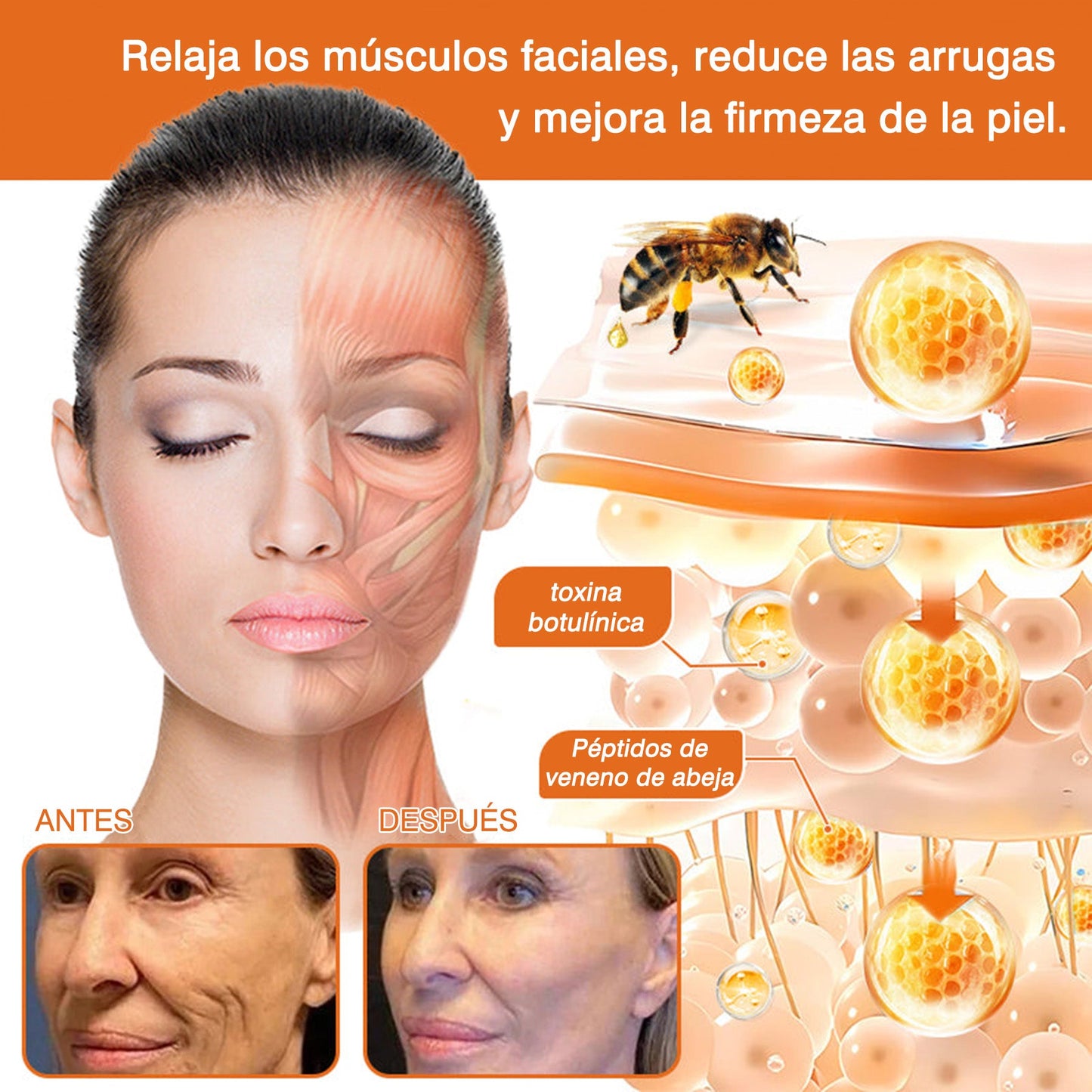 🔥🔥Fabricado y enviado desde el Reino Unido 🇪🇸 Rolimey® Stick Serum Reafirmante con Veneno de Abeja tipo Botox (⏳¡ÚLTIMO DÍA! 70% DE DESCUENTO)🛫