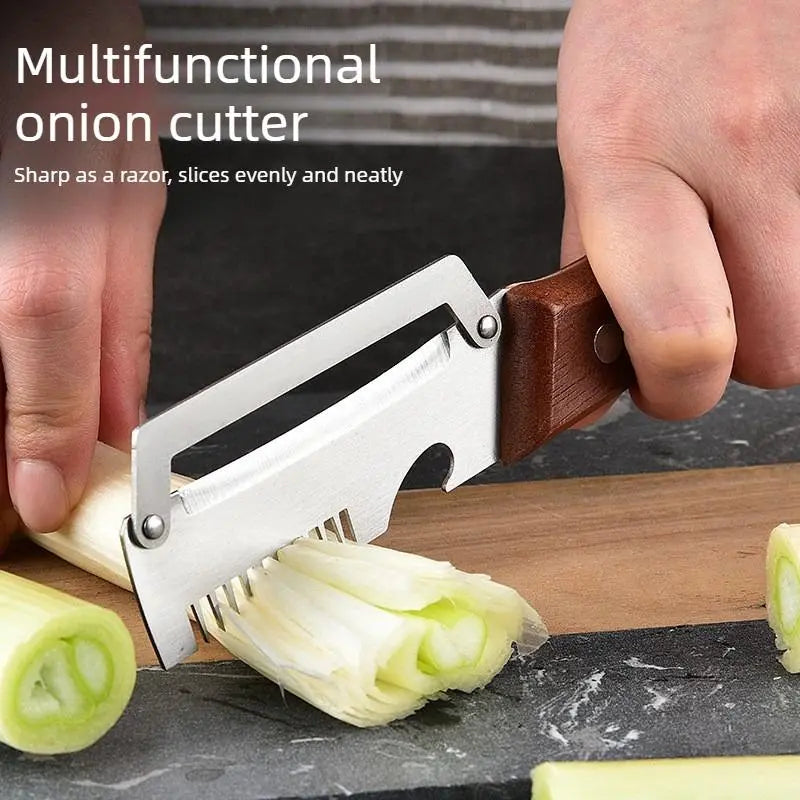 ivotero™ Pelador y rallador de acero inoxidable con mango de madera (Oferta)