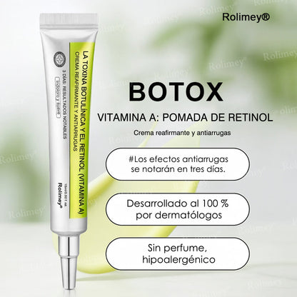 Fabricado y enviado desde España 👨‍⚕️Rolimey® Botox & Vita-A Retinol Shot Crema reafirmante y lifting antiarrugas - Promoción de último día 50% de descuento