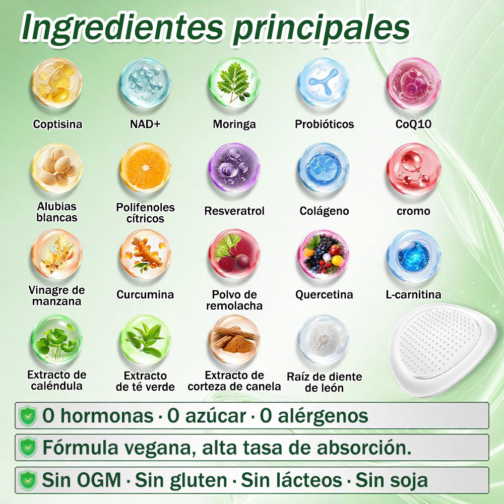 💎Conforme a la normativa aplicable en España y en la Unión Europea |  GFOUK® Moringa · Berberina × NAD+ Parche Avanzado de Nanomicroagujas 10 en 1 |  Respaldado por la ciencia | Fórmula 10 en 1 |  Resultados visibles en 7 días ✅