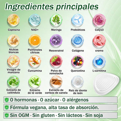 💎Conforme a la normativa aplicable en España y en la Unión Europea |  GFOUK® Moringa · Berberina × NAD+ Parche Avanzado de Nanomicroagujas 10 en 1 |  Respaldado por la ciencia | Fórmula 10 en 1 |  Resultados visibles en 7 días ✅