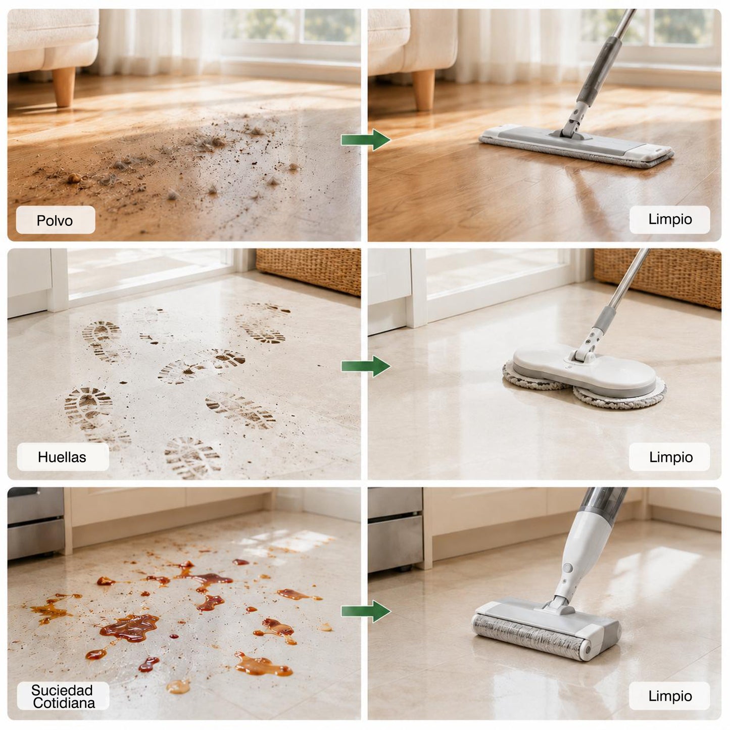 🧹 ¡50% DE DESCUENTO AHORA!✨  Hojas de limpieza para pisos multi-efecto – Potente eliminación de manchas y aroma fresco 🌿