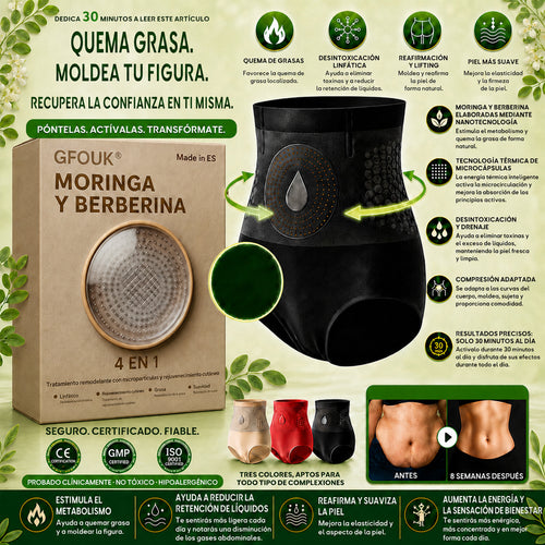 ✅✅GFOUK® 2026 Versión mejorada con hierbas naturales | 🎁 Shorts moldeadores 4 en 1 con moringa, berberina y micropartículas