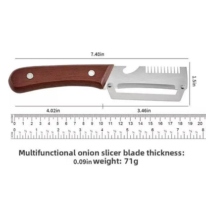 ivotero™ Pelador y rallador de acero inoxidable con mango de madera (Oferta)