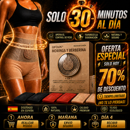 ☀️ GFOUK® 2026 Edición Black Gold Luxury | 🎁 Shorts Quemagrasas 4 en 1 con Moringa, Berberina y Tecnología de Micro-Partículas Esculpidoras