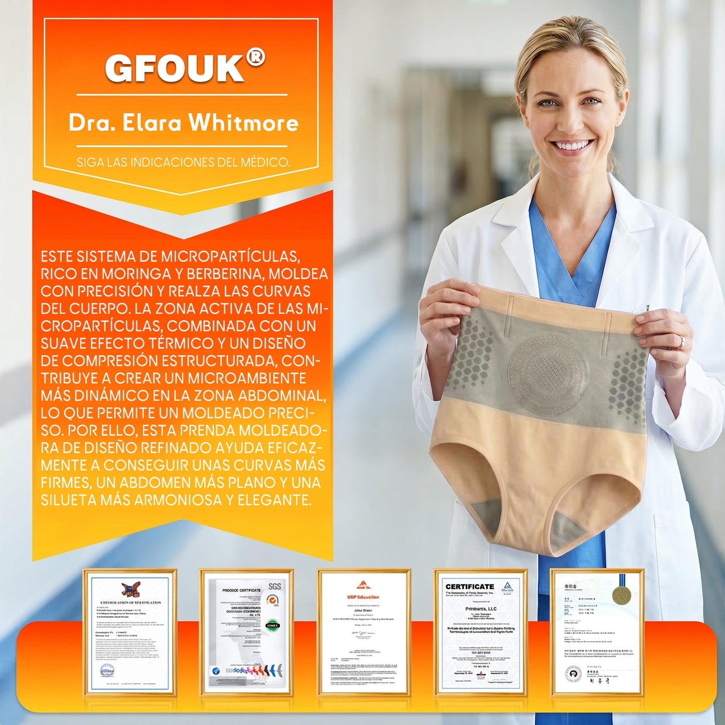✅✅GFOUK® 2026 Versión mejorada con hierbas naturales | 🎁 Shorts moldeadores 4 en 1 con moringa, berberina y micropartículas