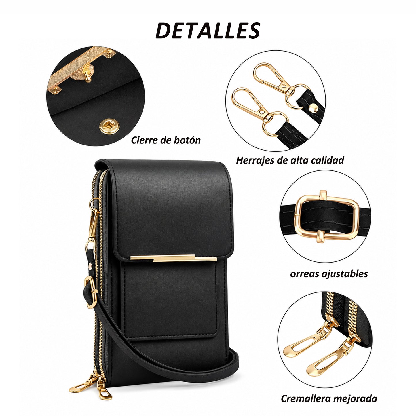 🔥Últimas 3 horas: 60% de descuento en Remifa®2026 Bolso bandolera minimalista elegante para mujer con pantalla táctil