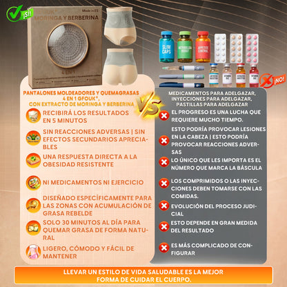 ✅✅GFOUK® 2026 Versión mejorada con hierbas naturales | 🎁 Shorts moldeadores 4 en 1 con moringa, berberina y micropartículas