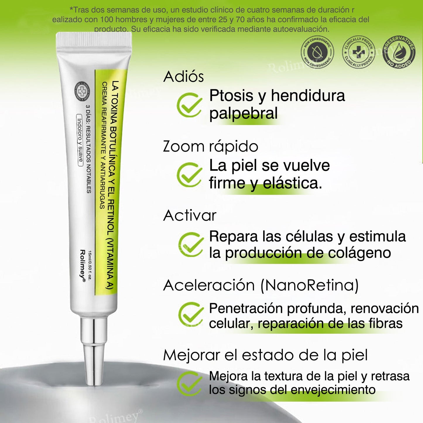 Fabricado y enviado desde España 👨‍⚕️Rolimey® Botox & Vita-A Retinol Shot Crema reafirmante y lifting antiarrugas - Promoción de último día 50% de descuento
