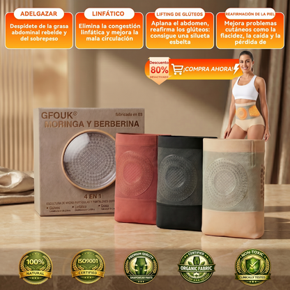 ❤️‍🔥❤️‍🔥Tienda oficial de la marca | 👩‍⚕️GFOUK® 2026 MORINGA Y BERBERINA 4 EN 1 ESCULTURA DE MICRO-PARTÍCULAS Y PANTALONES CORTOS QUEMAGRASAS