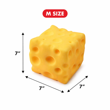🧀 Bloque de Queso Antiestrés - Juguete moldeable amarillo con función para apretar