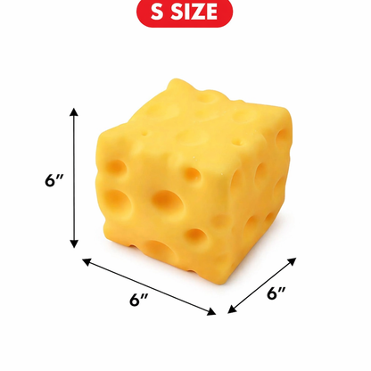 🧀 Bloque de Queso Antiestrés - Juguete moldeable amarillo con función para apretar