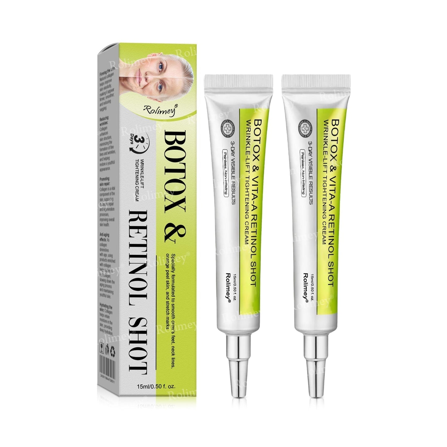 Fabricado y enviado desde España 👨‍⚕️Rolimey® Botox & Vita-A Retinol Shot Crema reafirmante y lifting antiarrugas - Promoción de último día 50% de descuento